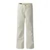 G6451 Retro Americano de Moda Estilo Callejero para Hombre Jeans de Diseño Recto Resistentes Lavados y Teñidos que Realzan la Altura para Hombres y Mujeres