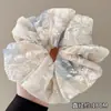 Goma para el pelo con estampado estilo Academia Melard para mujer, scrunchie de satén con malla de estampado de leopardo vintage, banda elástica de alta elasticidad y duradera