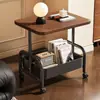 Ventas Directas de Fábrica En Stock Carrito Pequeño Móvil Mesa Lateral de Sofá Estante de Almacenamiento Mesa Pequeña Multifuncional de Lujo Ligero para Mesita de Noche del Hogar