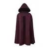 Amazon ebay comercio exterior alta calidad otoño e invierno nuevo color liso capa chal con capucha de longitud media para mujer