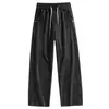Ropa ACU para Hombre Pantalones de Pierna Ancha de Chenilla Tejida 350g, Estilo Montaña Vintage, Holgados, Lujo Ligero, Pantalones de Trabajo Rectos Casuales para Hombre