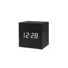 Fábrica Fuente Venta al por Mayor Reloj de Madera LED Digital Luminoso Controlado por Voz Despertador Adorno de Escritorio Regalo Despertador para Estudiantes