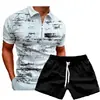Camiseta deportiva casual de verano para hombre con estampado 3D traje de camiseta para hombre