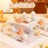 Colgante de Perrito Estéreo Lindo con Terciopelo de Resina para Funda de Teléfono Móvil, Bolso, Llavero DIY, Accesorios de Colgante Decorativo para Joyería