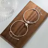 Prata Quebrada Tornozeleira de Pérola Prata Quebrada Feminina 2024 Explosões Verão Ultrafina Simples Coringa Super Brilhante Moda Coreana