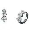 Brincos de Prata Esterlina S925 Transfronteiriços Fila Ins Diamante Nicho Luxo Acessível Brincos de Alta Qualidade Brincos de Moissanita Fabricante Estoque Pronto