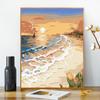 Época de verano pintura al óleo digital DIY acrílico relleno pintado a mano ilustración hecha a mano departamento de descompresión pintura al óleo