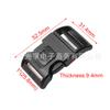 Spot 20 ~ 38mm auto-travamento arco interruptor fivela fivela preta plástico cinta ajuste fivela acessórios de bagagem