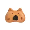 Acessórios de urso e gato de desenho animado em madeira de pêssego e sândalo, componentes DIY, pequenos ornamentos de madeira, pingentes e itens decorativos