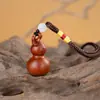 Colgante de Calabaza con Cabeza de Dragón de Madera de Azufaifo Golpeada por el Rayo, Altura 4 cm, Diseño Hueco, Se Puede Emparejar con un Llavero de Cuerda