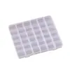 Caja de Plástico Transparente Alta con 36 Compartimentos Fijos para Tarjetas, Cuentas Sueltas, Accesorios de Ferretería para Diamantes, Objetos Pequeños, Caja de Almacenamiento Anti-Enredo