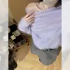 Precioso y Deslumbrantemente Atractivo, Suave Estilo de Punto de Un Hombro con Mangas Largas para Mujer, Top Holgado y Adelgazante Hombro Descubierto para Otoño e Invierno