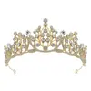 Corona Tiara Novia Vestido de Novia Accesorios para el Cabello 2025 Corona de Cumpleaños Joyería Estilo Europeo y Americano Princesa