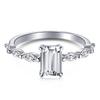 Lin Lang s925 anel de prata esterlina incrustado com gota de água rosa amor zircão anel linha de diamante anel de diamante rosa anel de diamante atacado mulheres