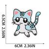 Xiao Tian gatito de dibujos animados parche de tela bordado decoración de bolsa parche bordado para computadora microestampilla gato gato estrella bordado