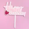 Nueva Decoración para Pastel de Cumpleaños de Acrílico de Doble Capa Estilo Copyright Ins Niño y Niña Feliz Cumpleaños Inserto para Pastel