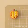 Miniaturas de frutas e alimentos de brinquedo, artesanato DIY criativo, presilhas de cabelo caseiras, acessórios de cola de creme, pequenas peças de resina, atacado