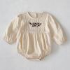 Vestido Novo de Outono para Meninas, Vestido de Princesa Retrô Bordado para Bebê, Macacão para Bebê Rastejando, Roupa de Irmãs para Crianças