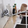 Grifo de pared monomando para cocina giratorio agua fría y caliente pared de agua oculto grifo para lavabo de verduras lavadero