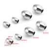 Cuentas de acero inoxidable directas de fábrica, cuentas sueltas, cuentas ovaladas con agujero pasante, cuentas perforadas, cuentas de posicionamiento, accesorios para joyería DIY con cuentas