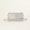 2023 nuevo bolso de mano de PU con diamantes de imitación y destellos, estilo sobre mini para cena, con cadena, clutch de fiesta, bolso de noche