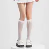 Meias de Malha Leves e Respiráveis para Primavera e Verão, Meias Fofas e Doces Estilo College JK, Meias Lolita com Renda e Laço em Padrão Vazado