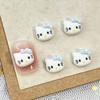 Gelo Através Hello Kitty Cartoon Nail Art Acessórios Rosa Arco Preto Couro Fosco Superfície KT Cat DIY Wear Armadura Acessórios