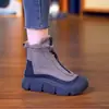 Nueva colección de invierno de zapatos de algodón para mujer: suela gruesa, cómodos, ligeros, estilo con cremallera, adecuados para usar al aire libre, uso diario y para mantenerse abrigado. Venta al por mayor para exportación