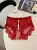 Niebla Sombra de Flor ~ Bragas de Encaje Sexy de Cintura Media-Alta para Mujer Pura Pasión Morado Transpirables Algodón Cubre Cadera Briefs para Mujer