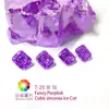 Diamante de color Zircón Raydean Circonita Cúbica Papalacha T-03 gema suelta CORTE ICE