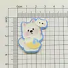 [Tamanho Grande] Desenho Animado Acrílico Fofo Glitter West Highland Acessórios de Joia Broche DIY Emblema Geladeira