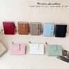 Custo-Benefício! Carteira Feminina Simples com Textura Granulada, Temperamento de Alto Padrão, 80% de Desconto, Vários Compartimentos para Cartão, Porta-Moedas Curto com Zíper