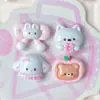 Conejo Rosa Oso Manzana Accesorios de Resina Funda para Teléfono Papelería DIY Pegatinas Pasador Llavero Accesorios para Taza de Agua