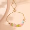 Pulseira Distintiva de Cascalho Natural Estilo Coreano Puxar Ajustável Moderna Linda Pulseira de Gema Menina Joia Bonita