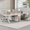 Pantalla de escritorio de oficina minimalista moderna estación de trabajo escritorio de computadora para empleados estación de trabajo para varias personas combinación de muebles para puestos de empleados