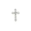 Accesorios para Uñas Cruz de Plata Pura Corazón de Cuervo, Estilo Versátil Retro Dulce y Genial, Decoraciones para Uñas Incrustadas de Diamantes