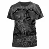 Moda Masculina de Comercio Exterior 2024 AliExpress Tendencia de Impresión Digital 3D Liberty Verano Europa y América Manga Corta Transfronteriza