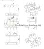 Esqueleto de transformador de alta frequência EE1905 horizontal 4+4 pinos HXB-EE1904-1 espaçamento entre fileiras 12,50mm fonte de alimentação