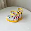 Sapatos Aquáticos Infantis de Um Ano, Bolinhas Arco-Íris Transparentes, Galochas Infantis, Meninos e Meninas, Creche para Bebês, Escola, Desenho Animado Fofo