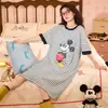 Bonito Camisón para Mujer, Nuevo Estilo de Verano, Holgado Casual para Estar en Casa, Se Puede Usar Afuera, Pijama Sencillo de Longitud Media Talla Grande
