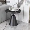 Sofá de lujo para sala de estar de losa de roca, mesa de té pequeña moderna para balcón, mesita de café pequeña de losa de roca para hotel, nuevo modelo popular en TikTok