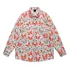 Ropa de Guangzhou Ropa de Hombre Puesto de Trece Filas Entrega Directa Tendencia Nacional Mariposa Estampado Completo Borla Camisas de Manga Larga para Hombre y Mujer Holgadas Bf