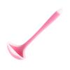 Utensilios de cocina de silicona cuchara sopera pequeña de silicona integrada cuchara para cocinar para sartén antiadherente cuchara de silicona semitransparente cuchara para suplemento alimenticio