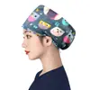 Gorro Quirúrgico de Algodón Puro para Cabeza Grande para Hombres y Mujeres, Gorro de Trabajo, Gorro de Enfermera, Gorro de Dibujos Animados Elástico Venta al por Mayor