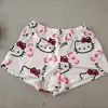 Pantalones de pijama populares de dibujos animados KT Kitty europeos y americanos para mujer, shorts casuales de verano finos y holgados para casa
