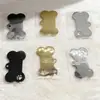 Accesorio Colgante de Placa de Identificación con Forma de Hueso de Acero de Titanio 304, Placa de Identificación para Mascota Minimalista Lisa de Acero Inoxidable para Gato, Etiqueta de Identificación Anti-Pérdida