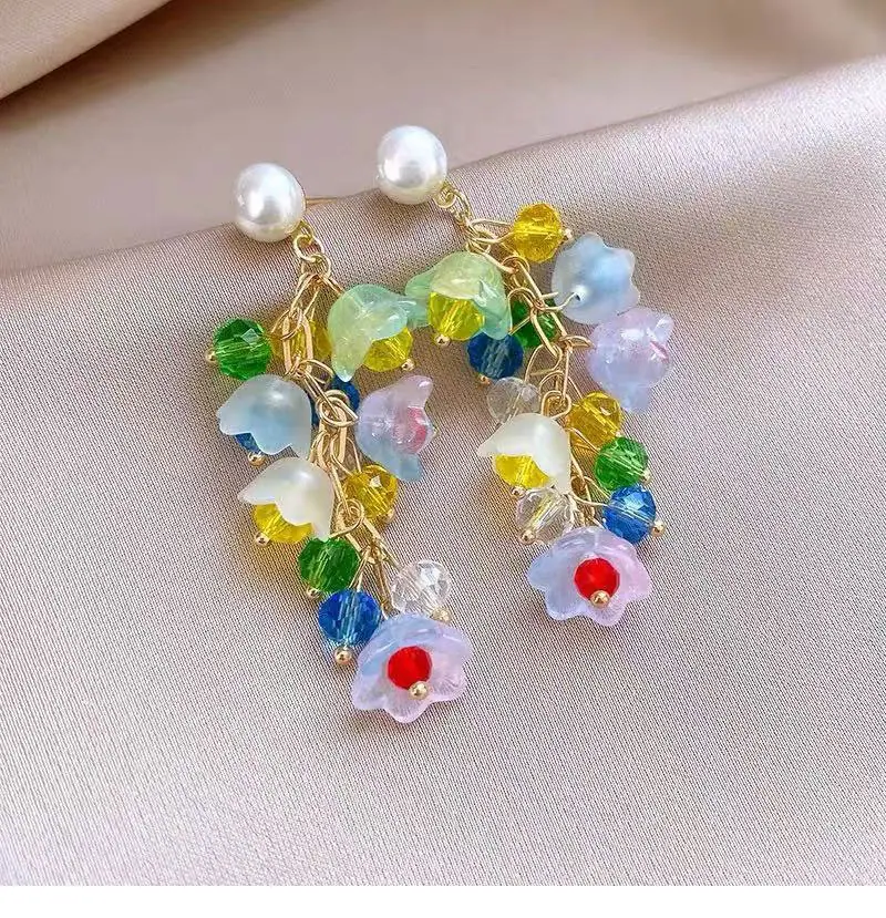 珍珠耳钉+七彩铃兰花流苏耳环_01.jpg