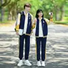Uniformes de Ensino Médio 2025 Roupas de Casal Outono e Inverno Moletons e Jaquetas Uniformes de Turma Estudantil Uniformes Escolares Esportes Dropshipping