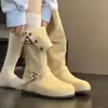 Botas Vaqueras Retro First Encounter Season para Mujer 2026 Nuevas Versátiles Alargadoras de Altura Interior Botas Largas Plegables Adelgazantes Botas Largas de Jinete