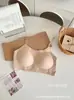Camisole Bonita com Costas Abertas em Seda Gelada para Mulheres com Alças Finas, Sutiã Embutido com Bojos, Top Tubo sem Costas